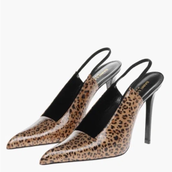 Saint Laurent Heels Raven 120mm leopard-print pumps heels